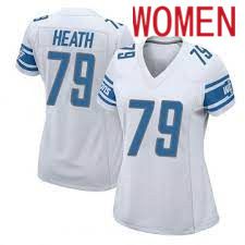 Women Detroit Lions #79 Joel Heath White Nike Game NFL Jersey